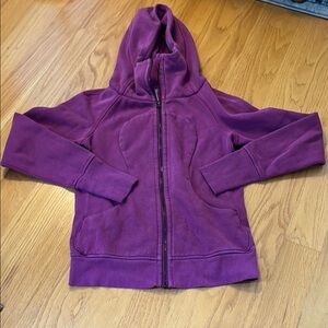 Lululemon full zip scuba Hoodie size 4 purple/raspberry